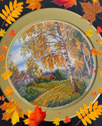 Набор для вышивания крестом "Осень в деревне"