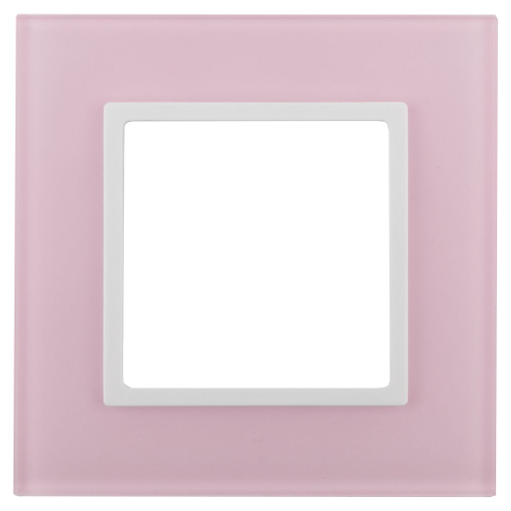 14-5101-30 ЭРА Рамка на 1 пост, стекло, Эра Elegance, розовый+бел | Elegance Розовый + Белый