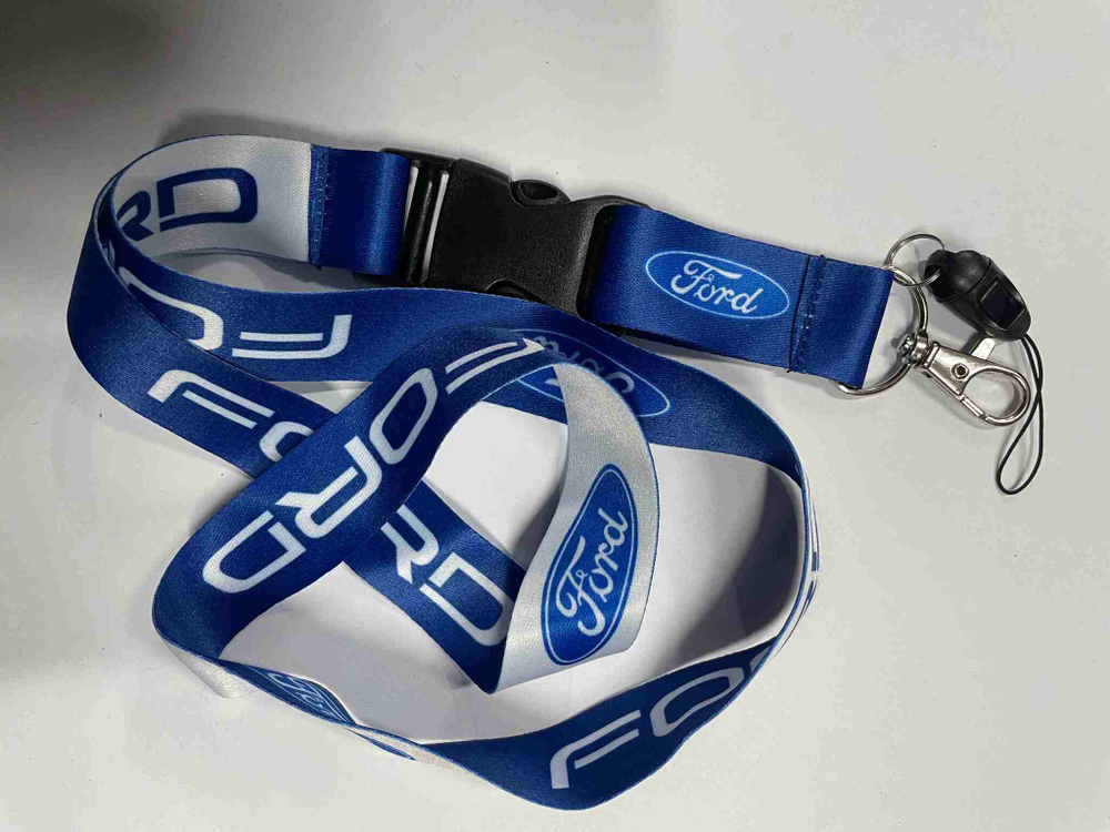 Ford (синий) / Брелок, шнурок для ключей на шею Ford (форд), ланъярд, крафт, синий (1 шт)