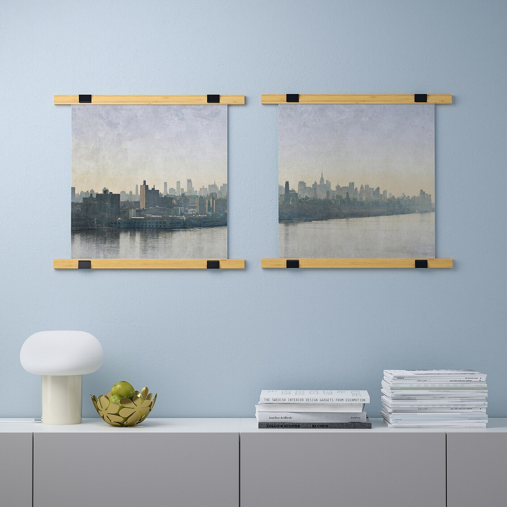 IKEA BILD  (ИКЕА БИЛД)  -  Плакат, серебристый туман, 50x50 см