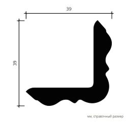 Карниз пенополиуретан, 2000x39x39 мм