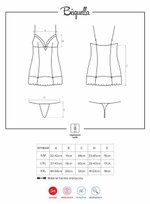 Черный пеньюар с бежевым кружевом Bisquella LXL (46-48) (Цвет: бежевый с черным)