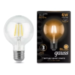 Лампа Gauss LED Filament G95 6W E27 630lm 2700K 105802106