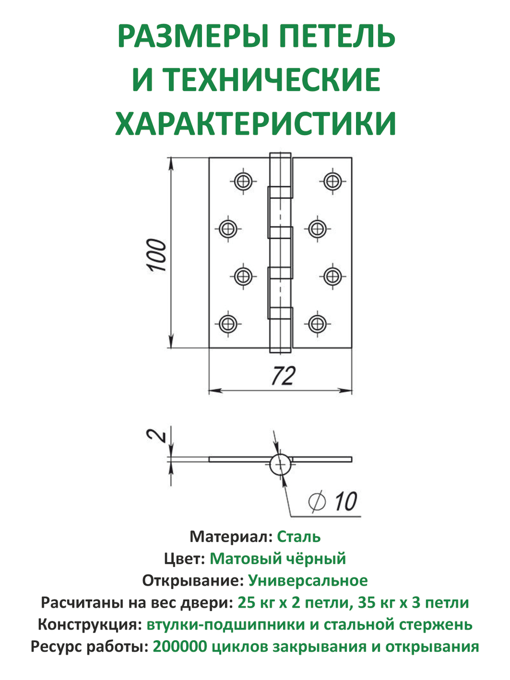 Дверная ручка межкомнатная с замком и петлями