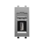 USB 2.0 розетка модульная, тип А-А, "Avanti", "Закаленная сталь", 1 модуль