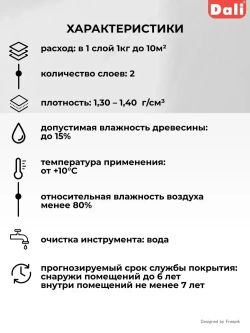 Эмаль для окон и дверей Dali, акриловая, полуматовая, база A, белая 1кг