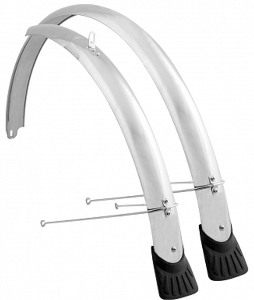Крылья 26" полноразмерные HD-2 стальные хромированные к дорожным велосипедам