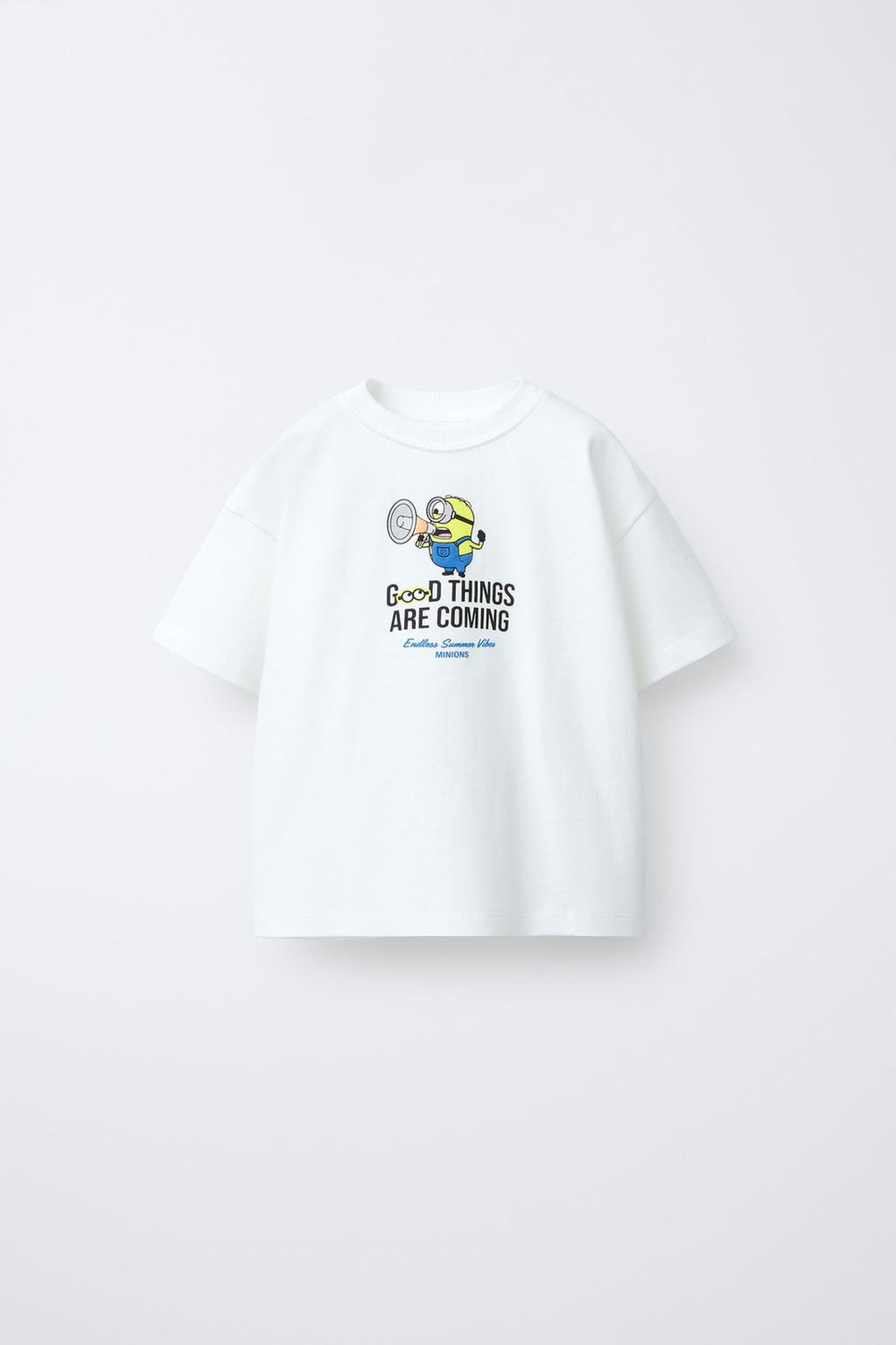 ZARA ФУТБОЛКА С ПРИНТОМ MINNIONS ©, БЕЛЫЙ