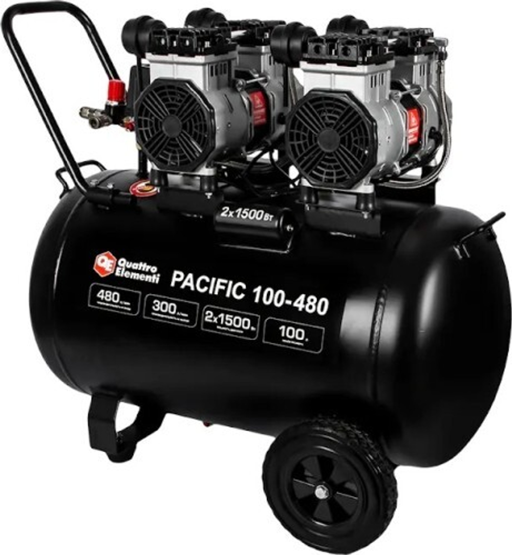 Компрессор поршневой безмасляный QUATTRO ELEMENTI PACIFIC 100-480 915-373