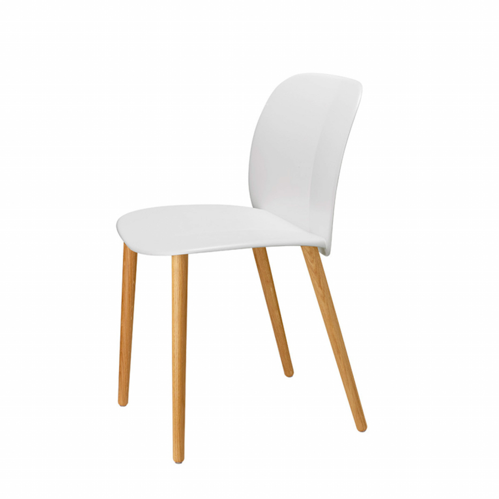 Стул пластиковый Scab Design Natural Mentha Go Green, натуральный дуб, лен