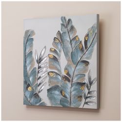 КАРТИНА "ЛИСТЬЯ ПАПОРОТНИКА" 60Х60Х3 СМ