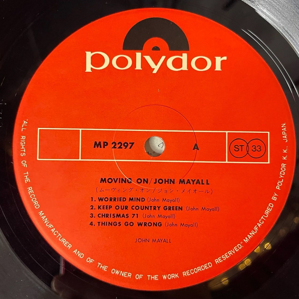 Винтажная виниловая пластинка LP John Mayall Moving On (Japan 1973) (No Obi)