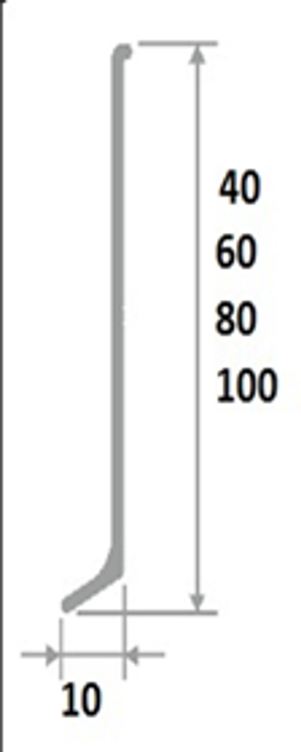 Алюминиевый плинтус ПЛ-40 черный муар 3000 мм