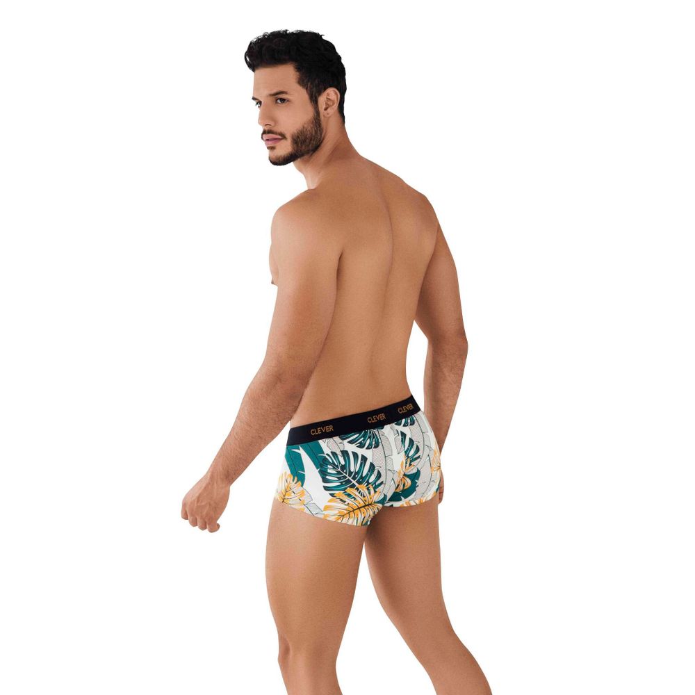 Мужские трусы хипсы белые с принтом Clever PURPOSES LATIN BOXER 079110
