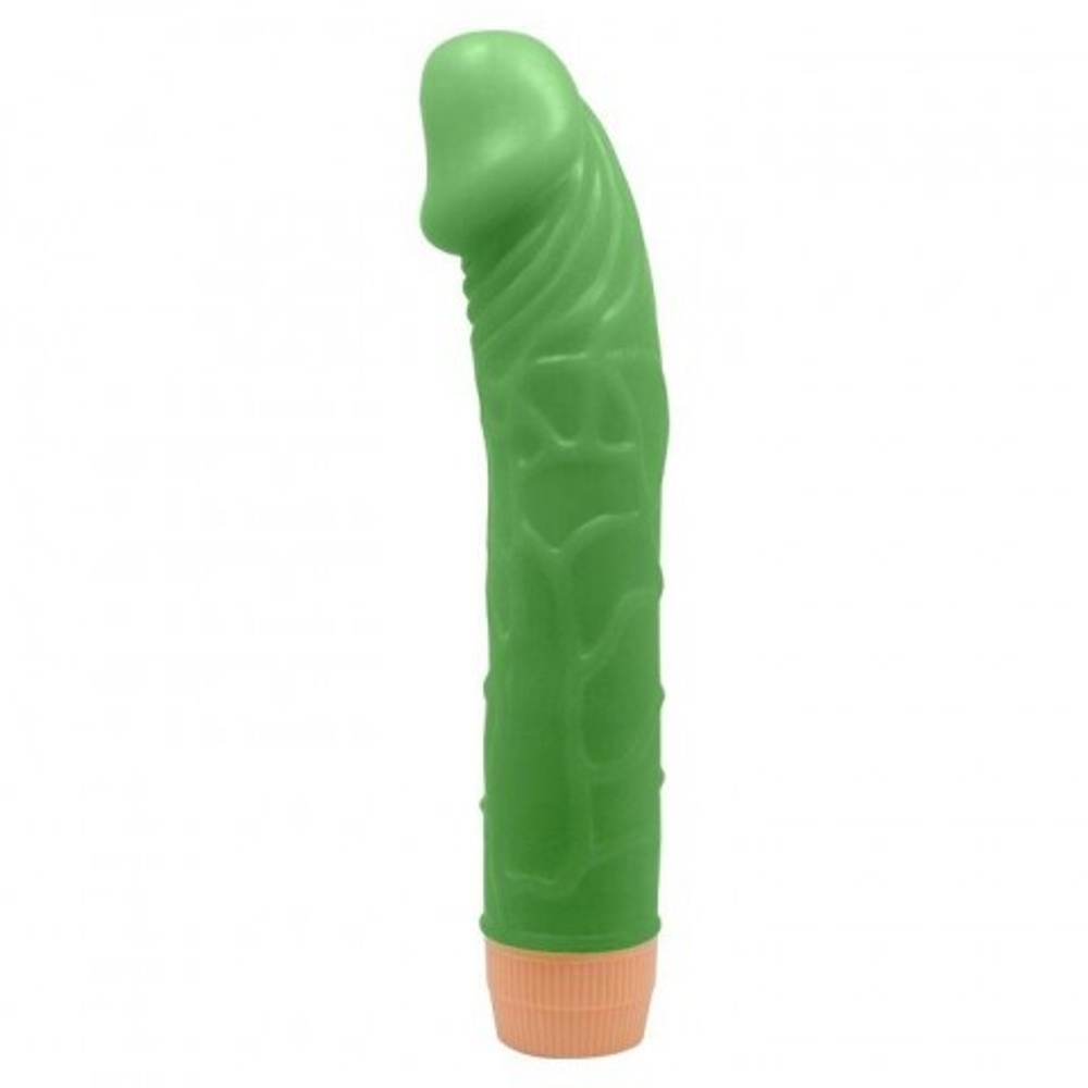 Вибратор-реалистик Barbara зелёный (22,5×4,5 см)