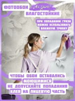 Объемные 3D фотообои птицы и листья на ветке