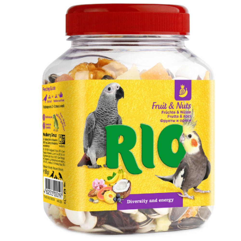 Rio банка лакомство fruit nuts смесь фрукты и орехи 160г