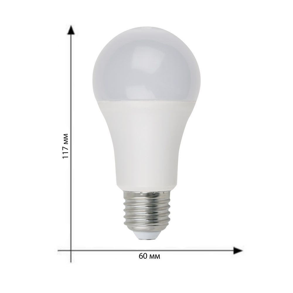 LED-A60-10W-4000K-E27-PS PLS10WH Лампа светодиодная с датчиком освещенности. Форма A. матовая. Белый свет 4000K. Картон. ТМ Uniel