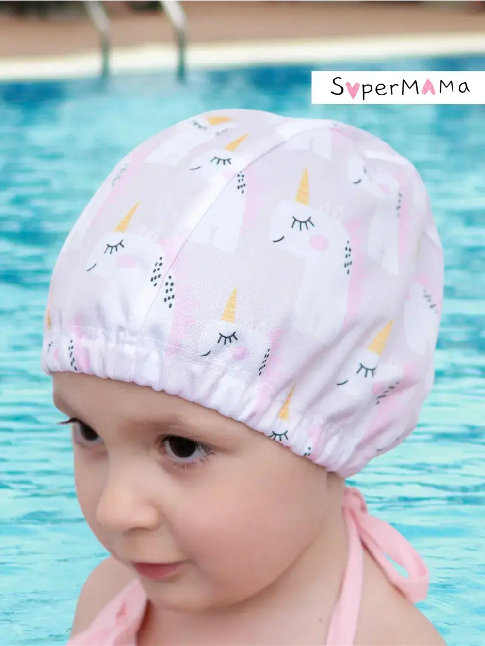Шапочка для плавания детская непромокаемая для бассейна