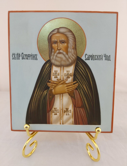 Икона Святого Серафима Саровского (Палех)