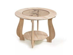 Стол журнальный СЖ-24 с рисунком Р-2/дуб сонома