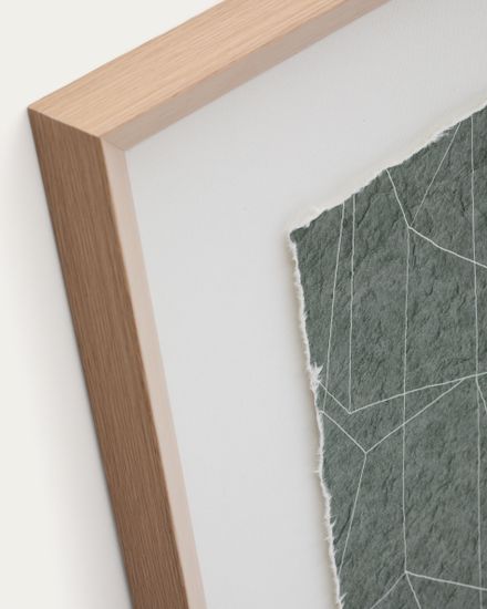 Durkan Абстрактная картина на переработанной бумаге зеленая 100 x 70 см