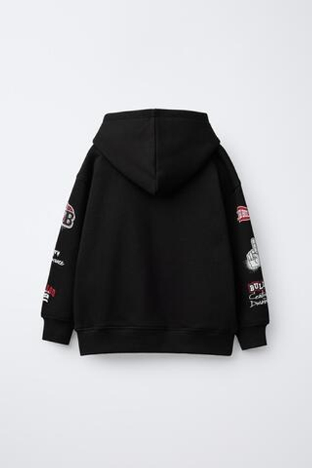 ZARA ХУДИ С КАПЮШОНОМ CHICAGO BULLS NBA, ЧЕРНЫЙ