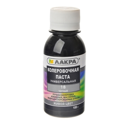 Колер ЛАКРА универсальный черный 100мл