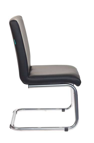 Кресло Бюрократ CH-250-V черный эко.кожа полозья металл хром