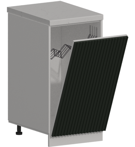 Кухня Модуль ШНВ 450 Графит / Насыщенно-зеленый