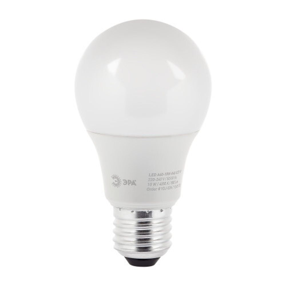 Лампочка светодиодная ЭРА RED LINE LED A60-10W-840-E27 R Е27 / E27 10 Вт груша нейтральный белый свет
