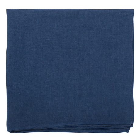 Скатерть из стираного льна 170х170см Tkano Essential синяя
