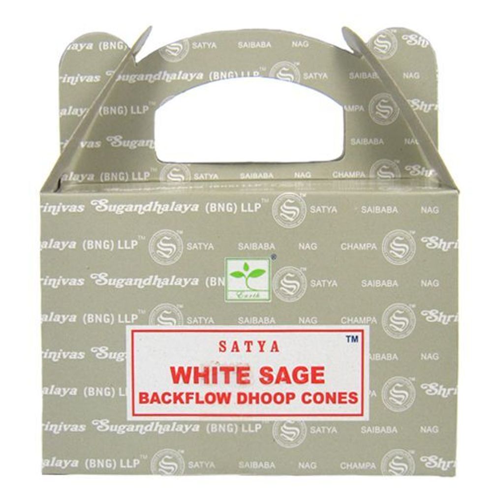 Satya White Sage Благовоние-конус Белый Шалфей пуля (стелющиеся)