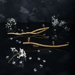 Ручка скоба мебельная Арт Бранч левая Амбер