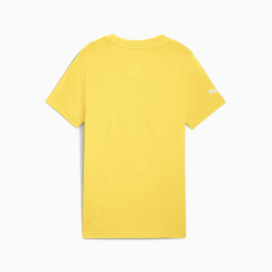 PUMA X SCUDERIA FERRARI ФУТБОЛКА С ЦВЕТНЫМ БОЛЬШИМ ЩИТОМ SPORTSWEAR, ЖЕЛТЫЙ
