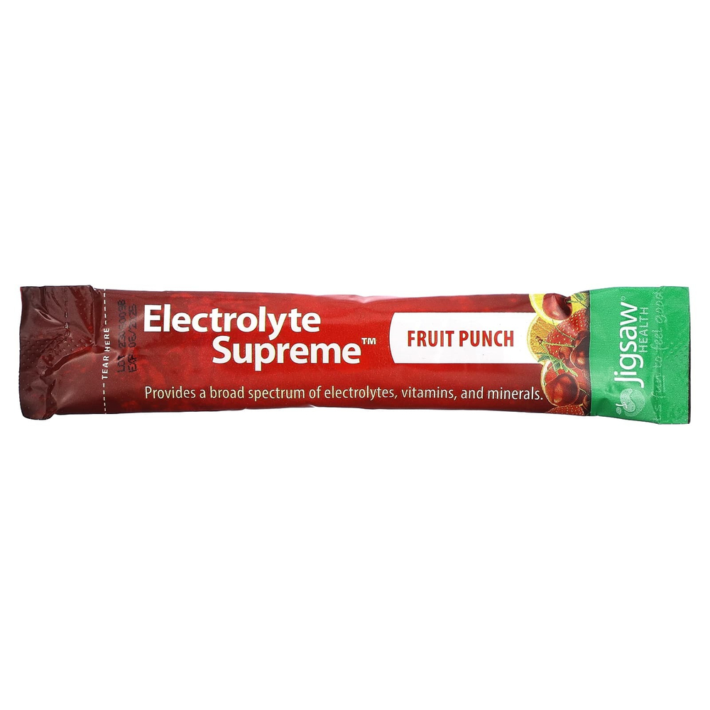 Jigsaw Health, Electrolyte Supreme, фруктовый пунш, 60 пакетиков по 5,6 г