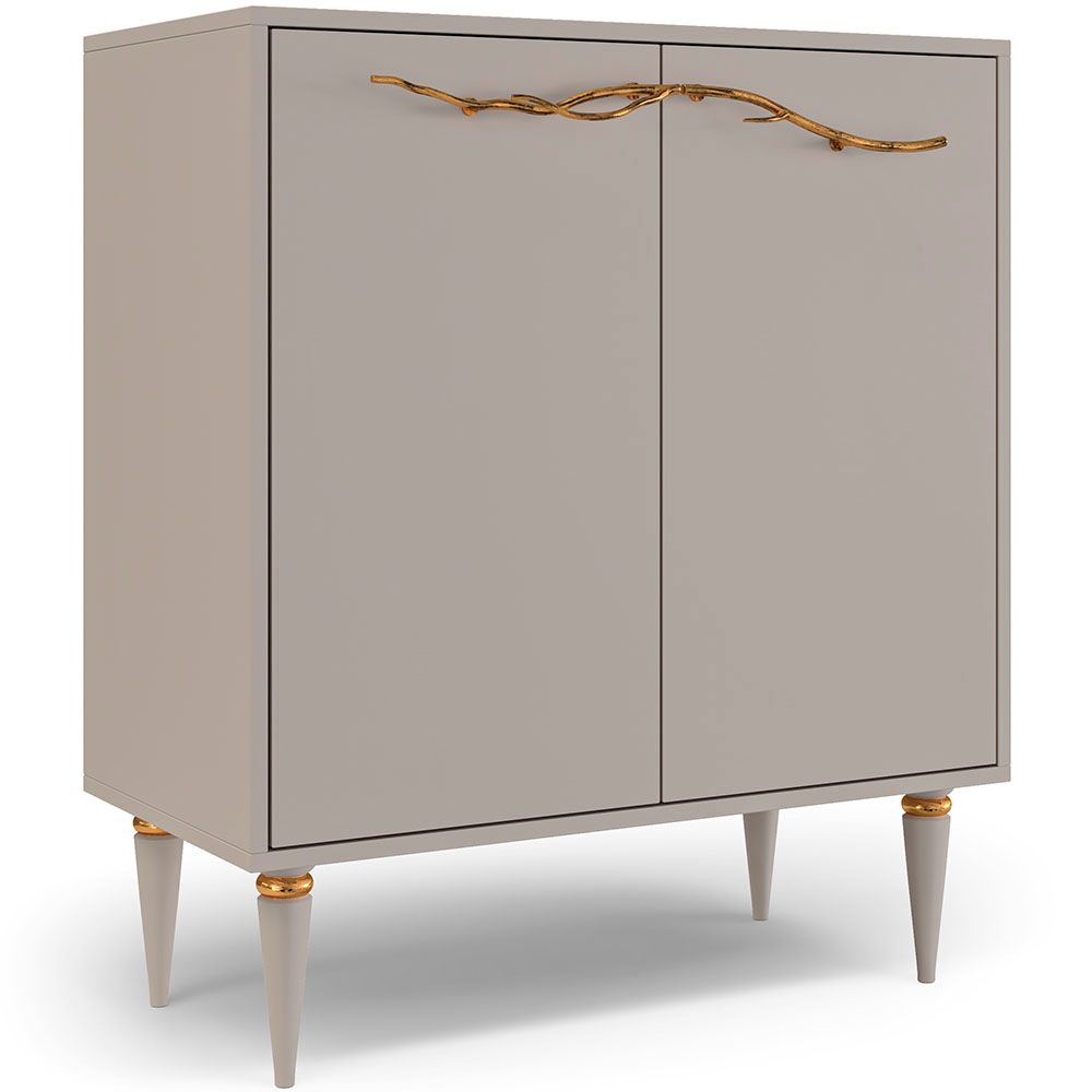 Комод Арт Колор matte Классик Голд с 2 полками Серый агат матовый