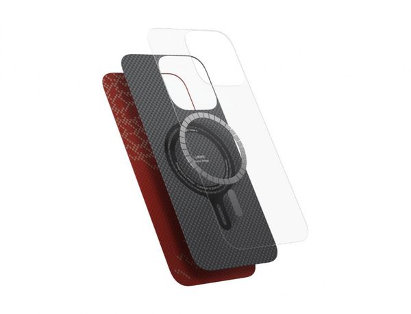 Чехол Pitaka Tactile Woven для iPhone 16 Pro, Снежный день | Snowy Day