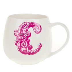 Кружка фарфоровая "Алфавит" v=400мл. (12видов) (min6) (транспортная упаковка)