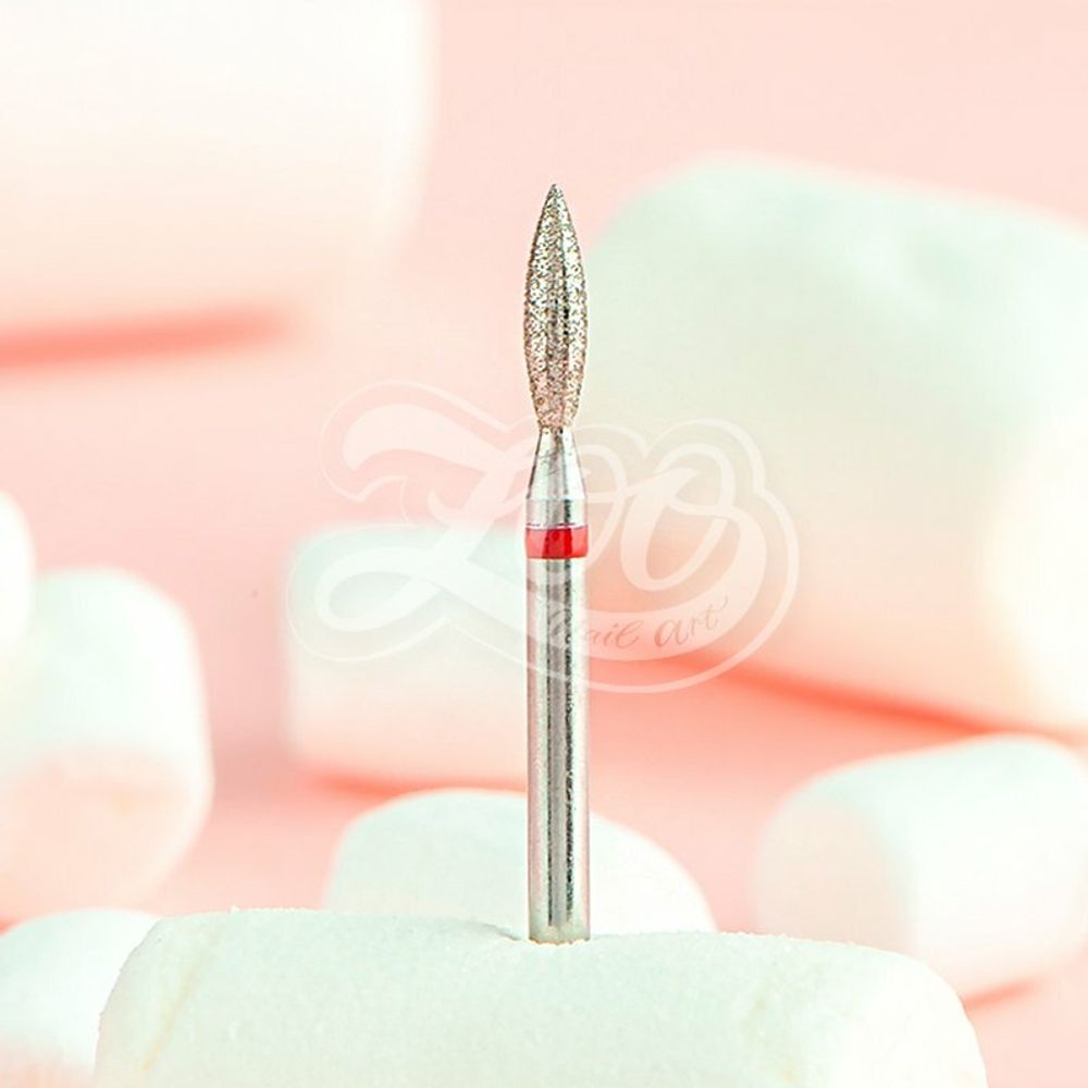 1315 Фреза алмазная пламя красная (мелкая зернистость) 2,55*9,1 мм