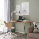 Письменный стол - IKEA ANFALLARE/TILLSLAG, 140х65 см, бамбук/зеленый, АНФАЛЛАРЕ/ТИЛЛЬСЛАГ ИКЕА