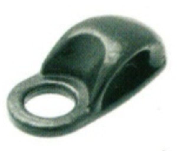 Петля для обуви с 1 отверстием литая 07Е1200, светлый никель [08]