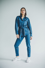 Блуза женская м296 toray стретч opal blue