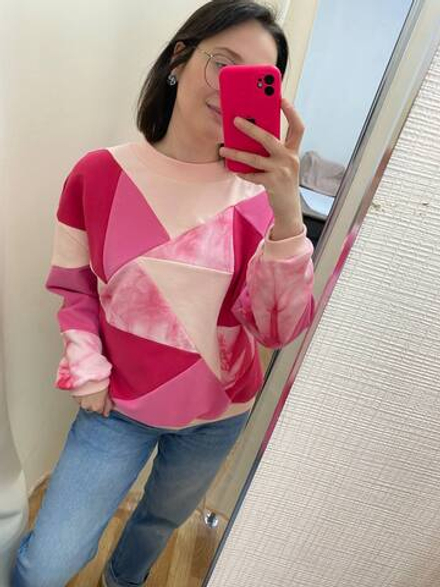 Свитшот в стиле колорблок