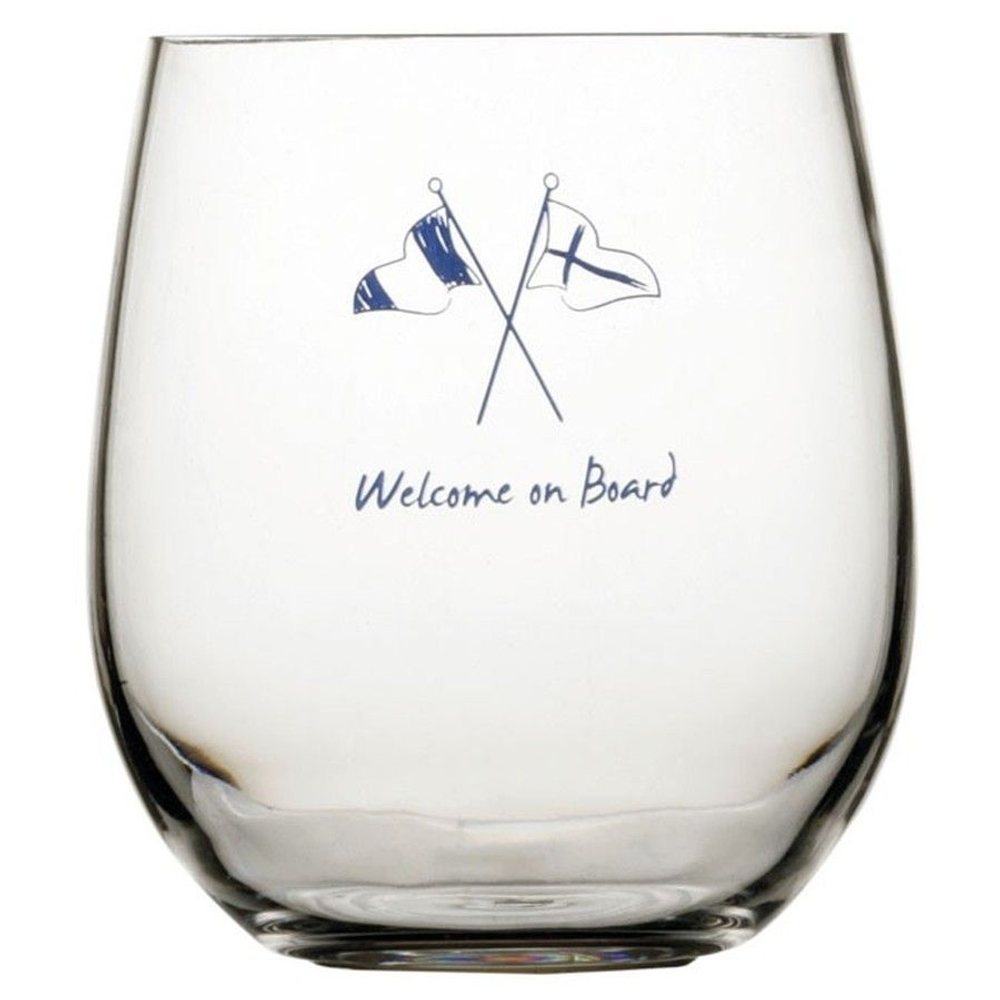 Стаканы прозрачные небьющиеся нескользящие "Welcome on board", 9х10 см, 6 шт (10257883)