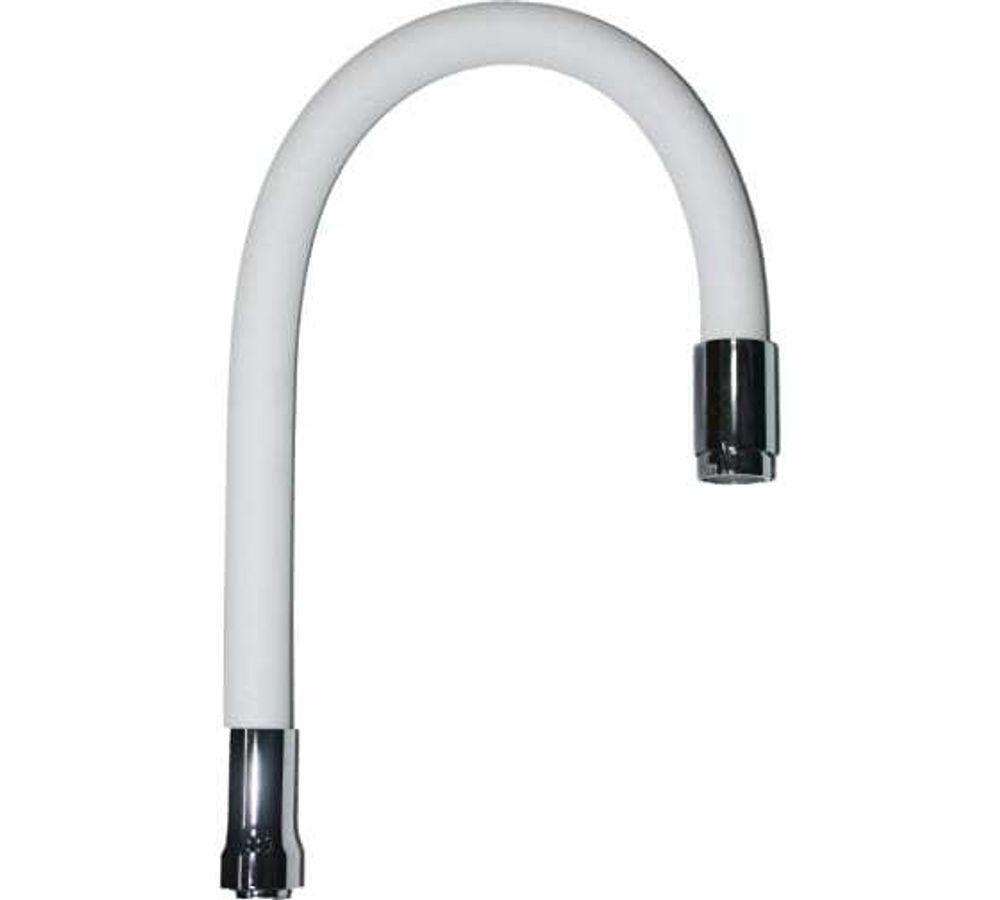 Излив для смесителя д/кухни белый силиконовый