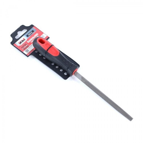 Напильник по металлу с ручкой трехгранный 150 мм (RedMark)