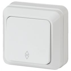 Переключатель Intro Quadro 2-103-01 одноклавишный 10А-250В, IP20, ОУ, белый