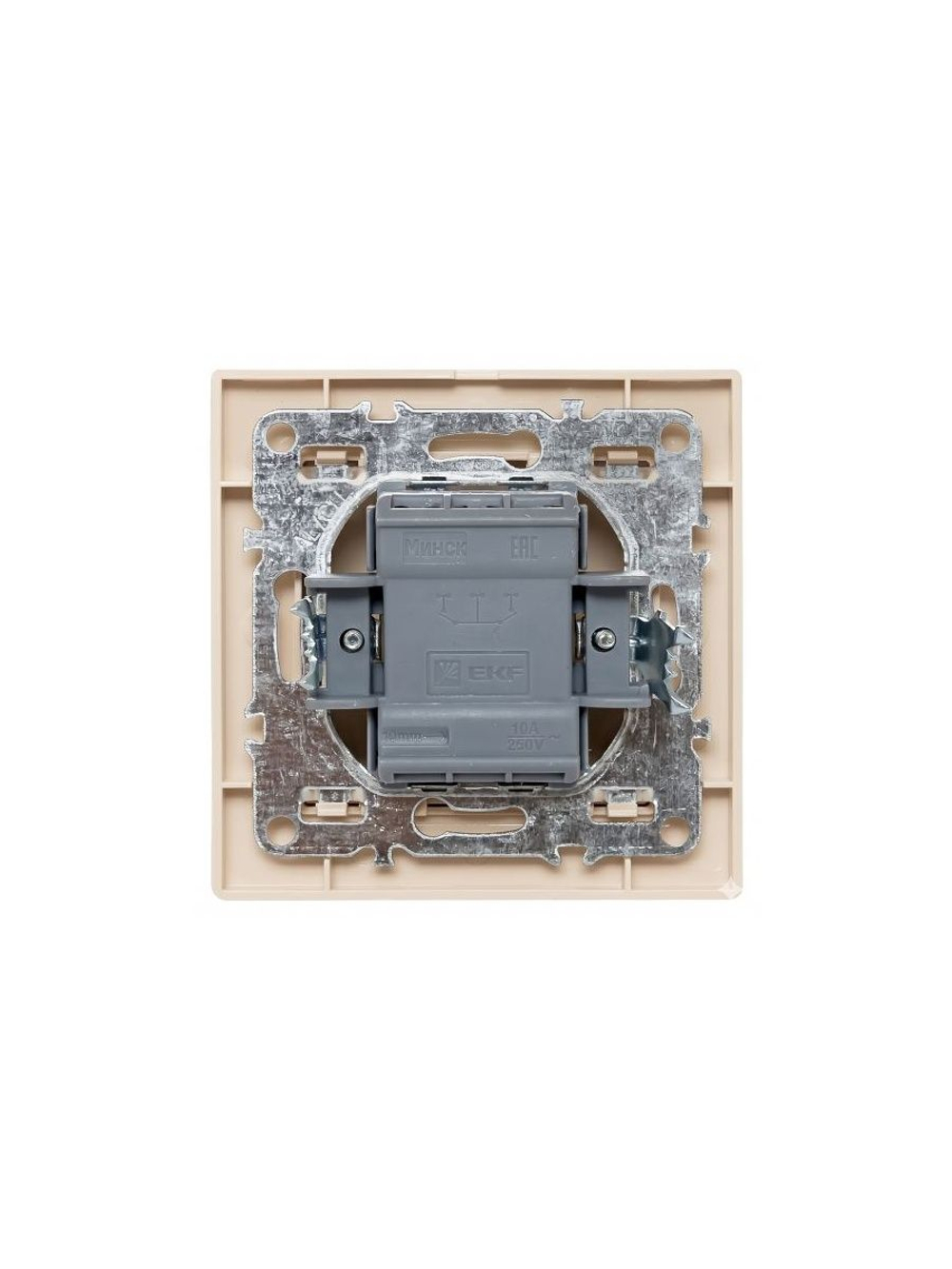 Выключатель 1-кл. СП Минск 10А IP20 беж. EKF ERV10-021-20