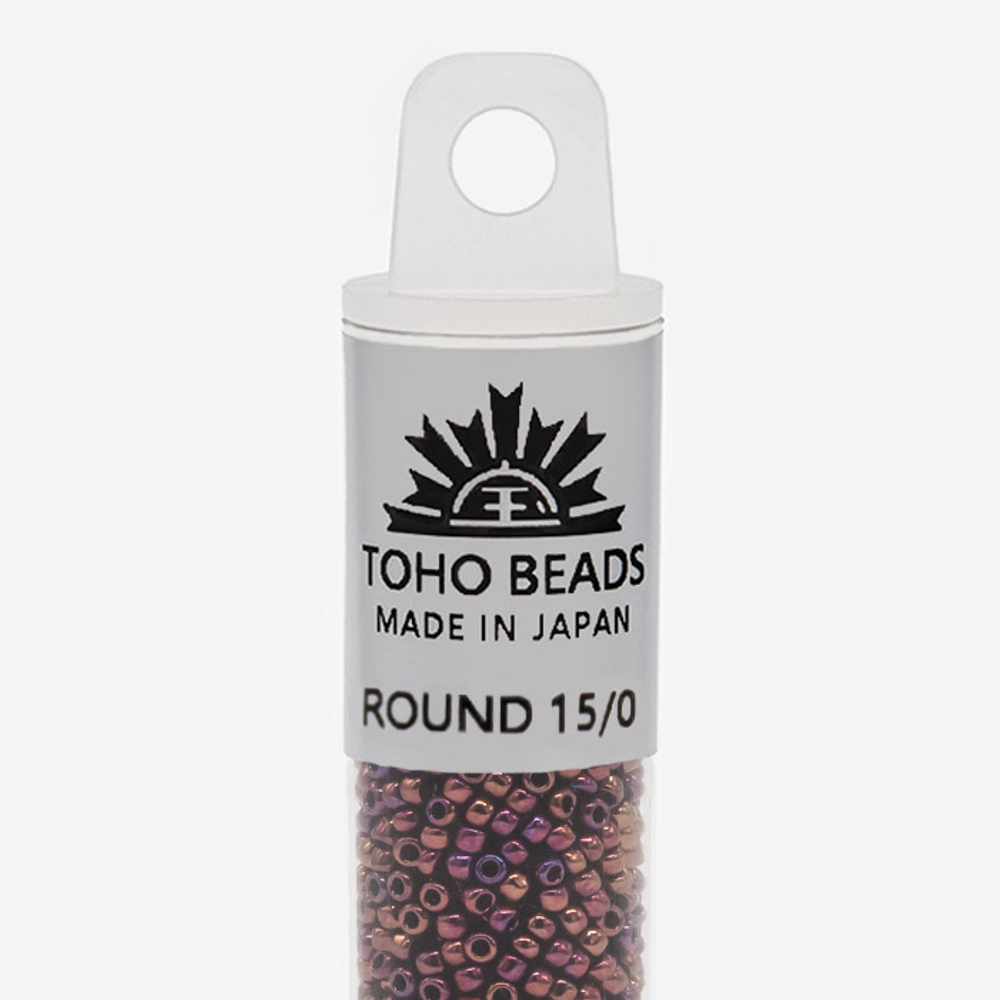 Японский бисер TOHO Round 15/0 (№502), металлизированный, непрозрачный глянцевый